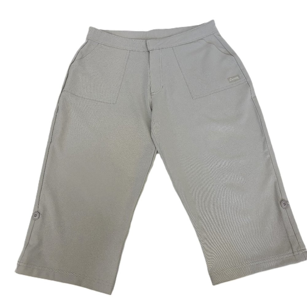 * Curves Franchise Tan Capri Pants Medium
